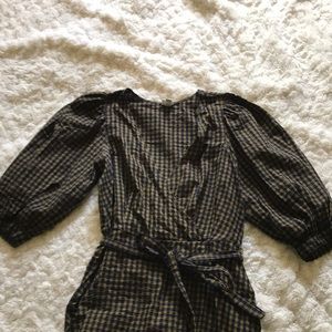 Olive and Navy midi dress with pockets